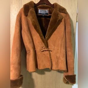 Fall Burnt Orange Leather Coat Made by Wilson’s Size Large Women’s